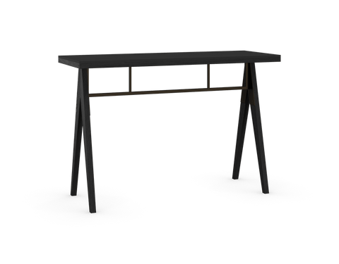 Coquo modular kitchen island in black stained oak with Fenix countertop.