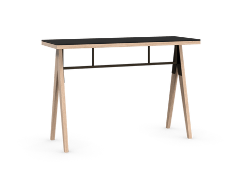 Coquo modular kitchen island in natural oak with Fenix countertop.