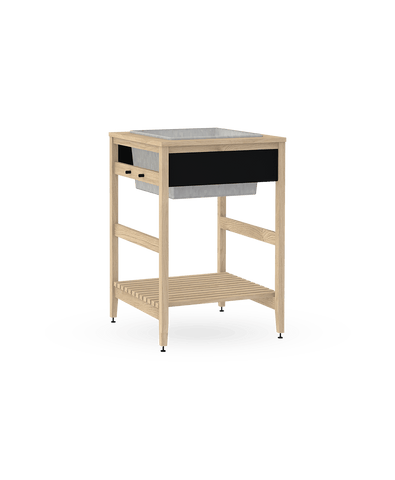 Coquo modular indoor outdoor planter in natural oak. 